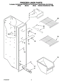 04 - Freezer Liner Parts parts for Whirlpool Refrigerator ED2FHEXSS05 from AppliancePartsPros.com