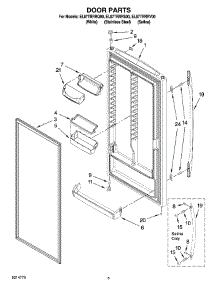 03 - Door Parts parts for Whirlpool Refrigerator EL87TRRRS00 from AppliancePartsPros.com