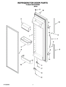 05 - Refrigerator Door Parts parts for Whirlpool Refrigerator 6ED2FHKXKQ06 from AppliancePartsPros.com