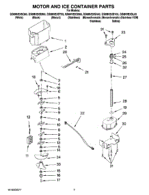 05 - Motor And Ice Container Parts parts for Whirlpool Refrigerator GS6NVEXSS03 from AppliancePartsPros.com
