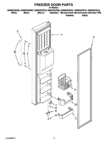 07 - Freezer Door Parts parts for Whirlpool Refrigerator GS6NVEXSS03 from AppliancePartsPros.com