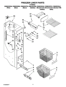 04 - Freezer Liner Parts parts for Whirlpool Refrigerator GS6NVEXSL03 from AppliancePartsPros.com