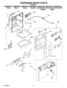 08 - Dispenser Front Parts parts for Whirlpool Refrigerator GS6NVEXSL03 from AppliancePartsPros.com
