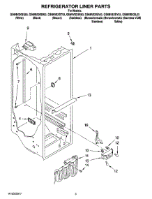 02 - Refrigerator Liner Parts parts for Whirlpool Refrigerator GS6NVEXSB03 from AppliancePartsPros.com