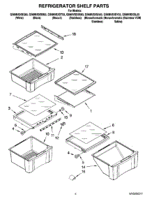 03 - Refrigerator Shelf Parts parts for Whirlpool Refrigerator GS6NVEXSA03 from AppliancePartsPros.com
