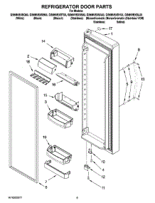 06 - Refrigerator Door Parts parts for Whirlpool Refrigerator GS6NVEXSA03 from AppliancePartsPros.com