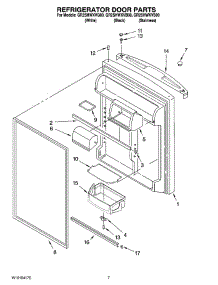 04 - Refrigerator Door Parts parts for Whirlpool Refrigerator GR2SHWXVS00 from AppliancePartsPros.com