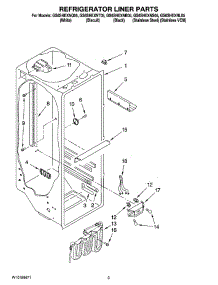 02 - Refrigerator Liner Parts parts for Whirlpool Refrigerator GS6SHEXNB05 from AppliancePartsPros.com