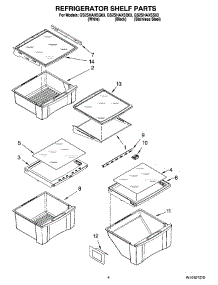 03 - Refrigerator Shelf Parts parts for Whirlpool Refrigerator GS2SHAXSB03 from AppliancePartsPros.com