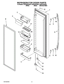 06 - Refrigerator Door Parts parts for Whirlpool Refrigerator GS2SHAXSB03 from AppliancePartsPros.com