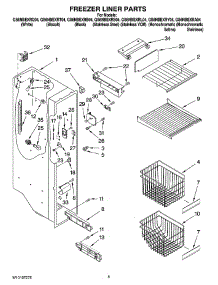 04 - Freezer Liner Parts parts for Whirlpool Refrigerator GS6NBEXRY04 from AppliancePartsPros.com
