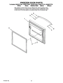 07 - Freezer Door Parts parts for Whirlpool Refrigerator GX5SHTXTT01 from AppliancePartsPros.com