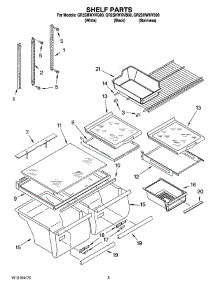 03 - Shelf Parts parts for Whirlpool Refrigerator GR2SHWXVB00 from AppliancePartsPros.com