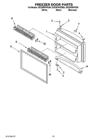 07 - Freezer Door Parts parts for Whirlpool Refrigerator GR2SHWXVB00 from AppliancePartsPros.com