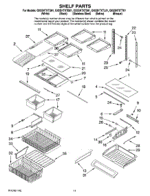 06 - Shelf Parts parts for Whirlpool Refrigerator GX5SHTXTS01 from AppliancePartsPros.com