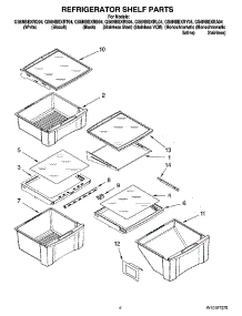 03 - Refrigerator Shelf Parts parts for Whirlpool Refrigerator GS6NBEXRB04 from AppliancePartsPros.com
