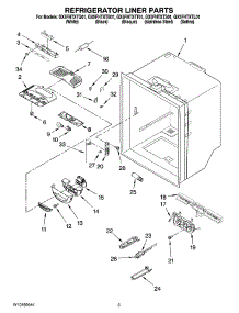 03 - Refrigerator Liner Parts parts for Whirlpool Refrigerator GX5FHTXTL01 from AppliancePartsPros.com