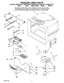 02 - Freezer Liner Parts parts for Whirlpool Refrigerator GX5SHTXTQ01 from AppliancePartsPros.com