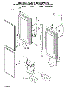 04 - Refrigerator Door Parts parts for Whirlpool Refrigerator GX5SHDXTB01 from AppliancePartsPros.com
