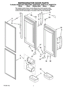 04 - Refrigerator Door Parts parts for Whirlpool Refrigerator GX5SHTXTB01 from AppliancePartsPros.com