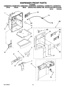 08 - Dispenser Front Parts parts for Whirlpool Refrigerator GS6NBEXRA04 from AppliancePartsPros.com