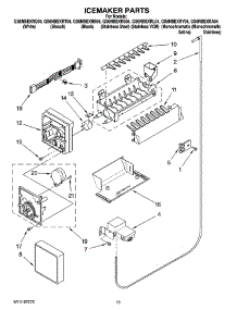 12 - Icemaker Parts, Optional Parts (Not Included) parts for Whirlpool Refrigerator GS6NBEXRA04 from AppliancePartsPros.com