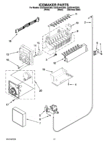 10 - Icemaker Parts parts for Whirlpool Refrigerator GS2SHAXSQ03 from AppliancePartsPros.com