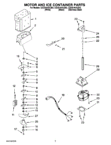 05 - Motor And Ice Container Parts parts for Whirlpool Refrigerator GS2SHAXSS03 from AppliancePartsPros.com