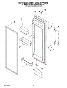 06 - Refrigerator Door Parts parts for Whirlpool Refrigerator 8ED2FHKXVT00 from AppliancePartsPros.com