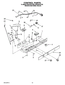 09 - Control Parts, Optional Parts parts for Whirlpool Refrigerator 8ED2FHKXVT00 from AppliancePartsPros.com