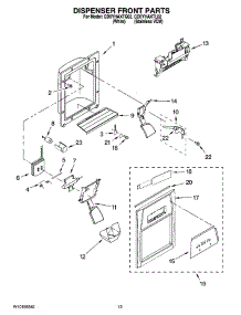 08 - Dispenser Front Parts parts for Whirlpool Refrigerator GD5YHAXTL02 from AppliancePartsPros.com
