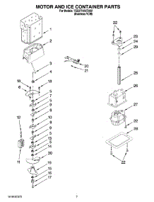 05 - Motor And Ice Container Parts parts for Whirlpool Refrigerator 7GS2FHAXTA02 from AppliancePartsPros.com