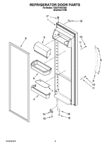06 - Refrigerator Door Parts parts for Whirlpool Refrigerator 7GS2FHAXTA02 from AppliancePartsPros.com