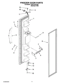 07 - Freezer Door Parts parts for Whirlpool Refrigerator 7GS2FHAXTA02 from AppliancePartsPros.com