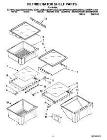 03 - Refrigerator Shelf Parts parts for Whirlpool Refrigerator GD5NVAXSL03 from AppliancePartsPros.com