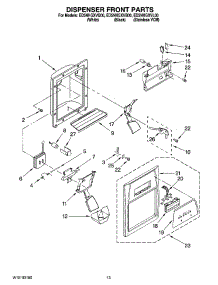 08 - Dispenser Front Parts parts for Whirlpool Refrigerator ED5NHGXVQ00 from AppliancePartsPros.com