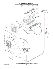 12 - Icemaker Parts parts for Whirlpool Refrigerator ED2KVEXVL00 from AppliancePartsPros.com