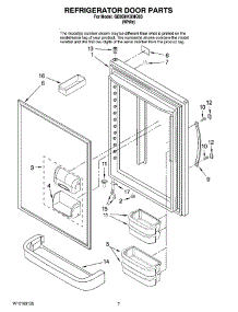 04 - Refrigerator Door Parts parts for Whirlpool Refrigerator GB9SHKXMQ03 from AppliancePartsPros.com
