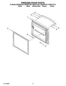 05 - Freezer Door Parts parts for Whirlpool Refrigerator GB2SHTXTQ01 from AppliancePartsPros.com