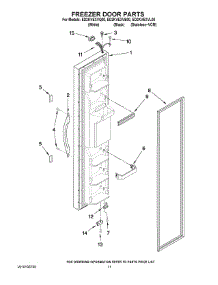 07 - Freezer Door Parts parts for Whirlpool Refrigerator ED2KVEXVB00 from AppliancePartsPros.com