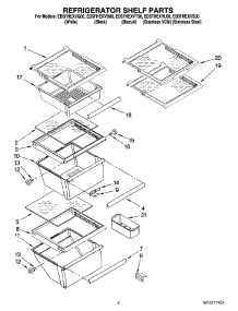 03 - Refrigerator Shelf Parts parts for Whirlpool Refrigerator ED5FHEXVT00 from AppliancePartsPros.com
