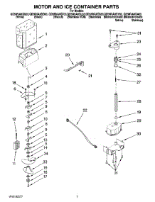 05 - Motor And Ice Container Parts parts for Whirlpool Refrigerator GD5NVAXSS03 from AppliancePartsPros.com