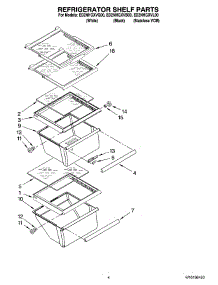 03 - Refrigerator Shelf Parts parts for Whirlpool Refrigerator ED2NHGXVB00 from AppliancePartsPros.com