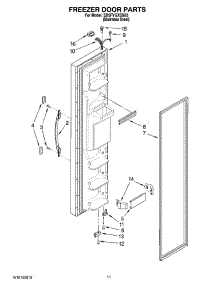 07 - Freezer Door Parts parts for Whirlpool Refrigerator ED5FVGXSS03 from AppliancePartsPros.com