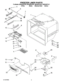 02 - Freezer Liner Parts parts for Whirlpool Refrigerator GB2SHDXTS01 from AppliancePartsPros.com