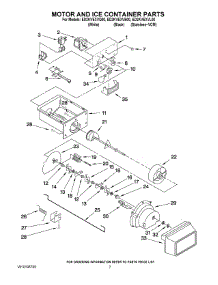 05 - Motor And Ice Container Parts parts for Whirlpool Refrigerator ED2KVEXVQ00 from AppliancePartsPros.com