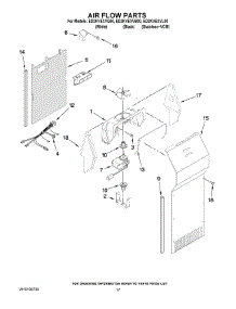 10 - Air Flow Parts parts for Whirlpool Refrigerator ED2KVEXVQ00 from AppliancePartsPros.com