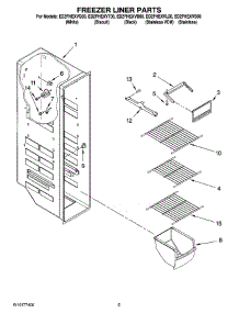 04 - Freezer Liner Parts parts for Whirlpool Refrigerator ED2FHEXVB00 from AppliancePartsPros.com