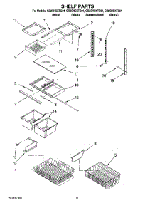 07 - Shelf Parts parts for Whirlpool Refrigerator GB2SHDXTS01 from AppliancePartsPros.com