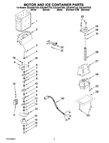 05 - Motor And Ice Container Parts parts for Whirlpool Refrigerator ED2JHAXTS02 from AppliancePartsPros.com